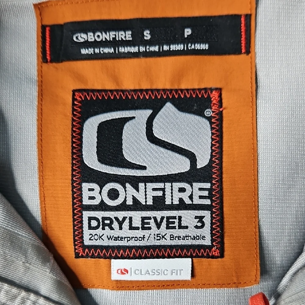 Bonfire Men's Orange Snowboard Skiing Jacket Small